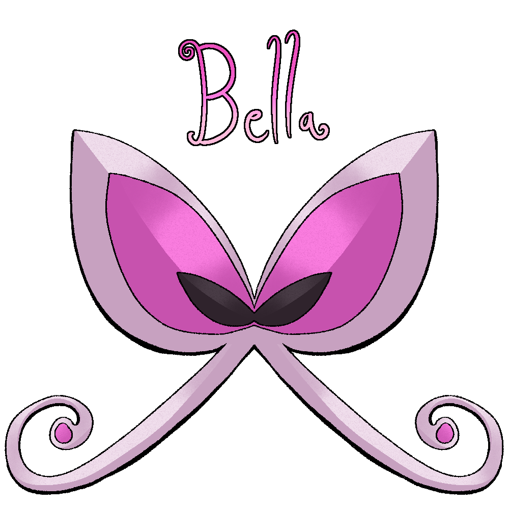 Clickable link to the page on Bella Winslow. It is shaped like her pink moth-shaped bows.